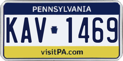 PA license plate KAV1469