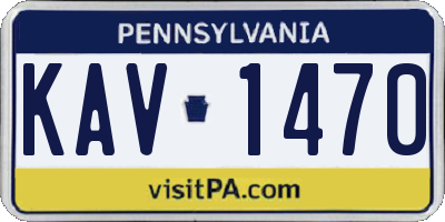 PA license plate KAV1470
