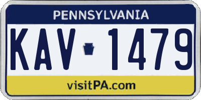 PA license plate KAV1479