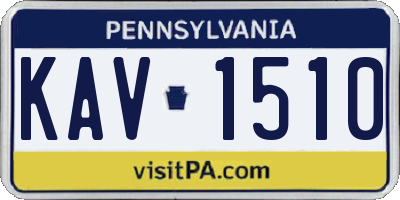 PA license plate KAV1510