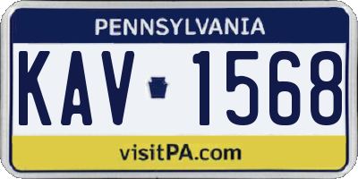 PA license plate KAV1568