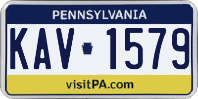 PA license plate KAV1579