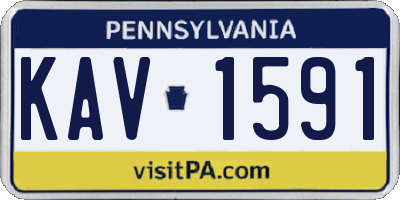 PA license plate KAV1591