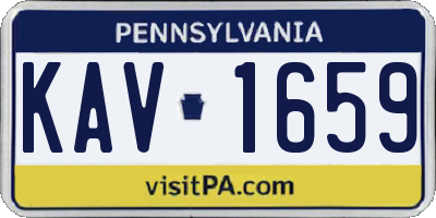 PA license plate KAV1659