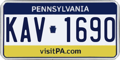 PA license plate KAV1690