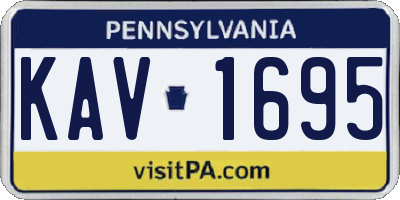 PA license plate KAV1695
