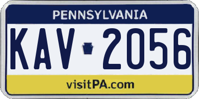 PA license plate KAV2056