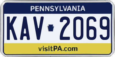 PA license plate KAV2069