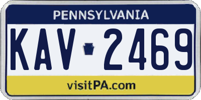 PA license plate KAV2469