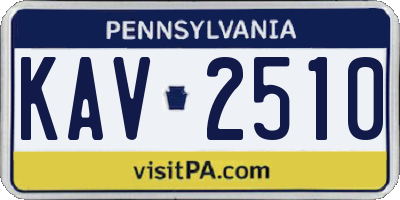 PA license plate KAV2510