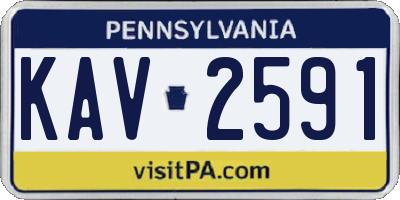 PA license plate KAV2591