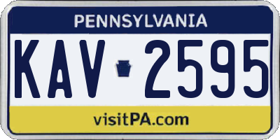 PA license plate KAV2595