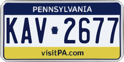 PA license plate KAV2677