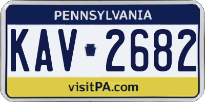 PA license plate KAV2682