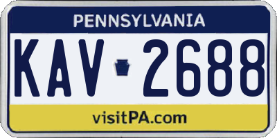 PA license plate KAV2688