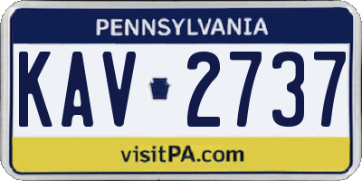 PA license plate KAV2737