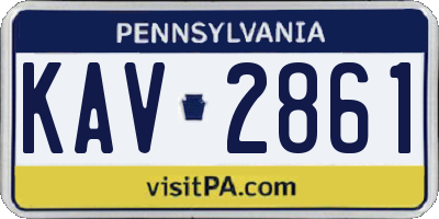 PA license plate KAV2861