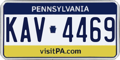 PA license plate KAV4469