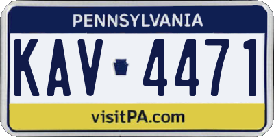 PA license plate KAV4471