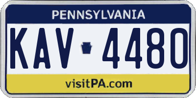 PA license plate KAV4480