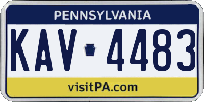 PA license plate KAV4483