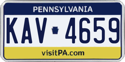 PA license plate KAV4659