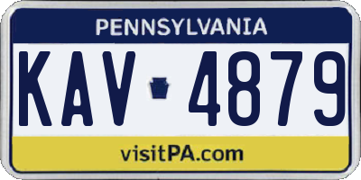 PA license plate KAV4879