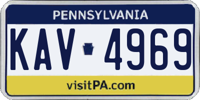 PA license plate KAV4969