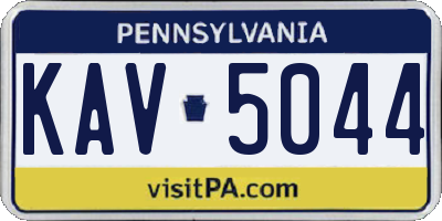 PA license plate KAV5044