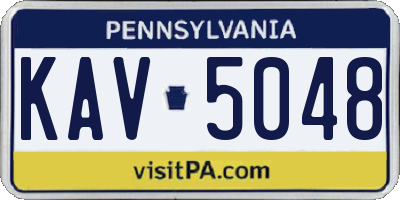 PA license plate KAV5048