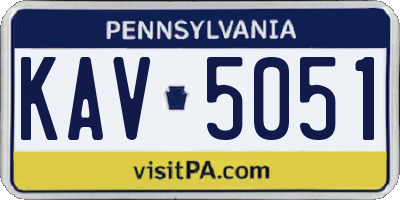PA license plate KAV5051