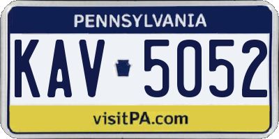 PA license plate KAV5052