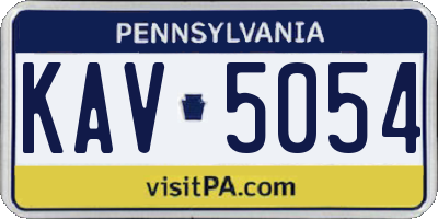 PA license plate KAV5054