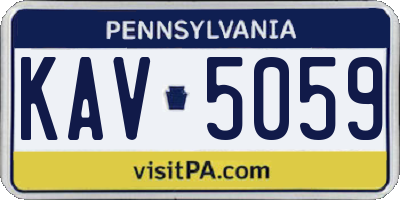 PA license plate KAV5059