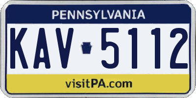 PA license plate KAV5112
