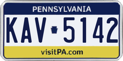 PA license plate KAV5142