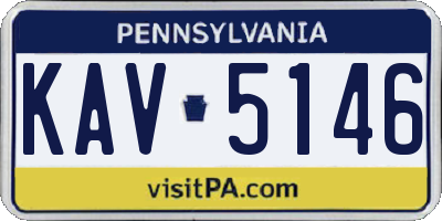 PA license plate KAV5146