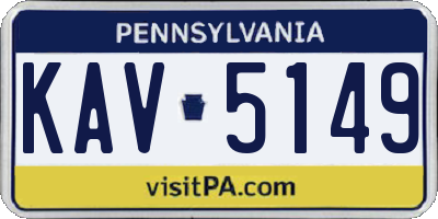 PA license plate KAV5149