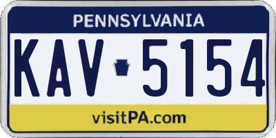 PA license plate KAV5154