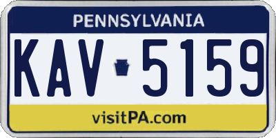 PA license plate KAV5159