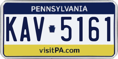 PA license plate KAV5161