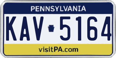 PA license plate KAV5164