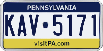 PA license plate KAV5171