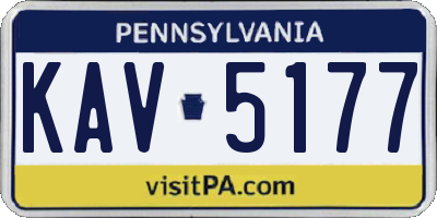 PA license plate KAV5177