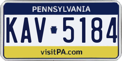 PA license plate KAV5184