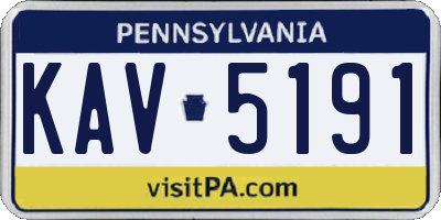 PA license plate KAV5191