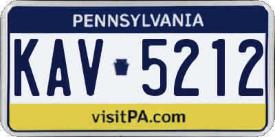 PA license plate KAV5212
