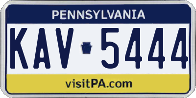 PA license plate KAV5444