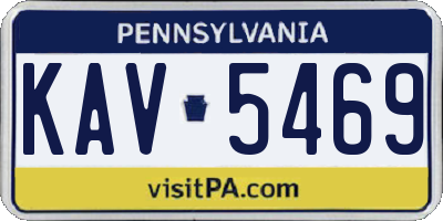 PA license plate KAV5469