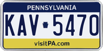 PA license plate KAV5470